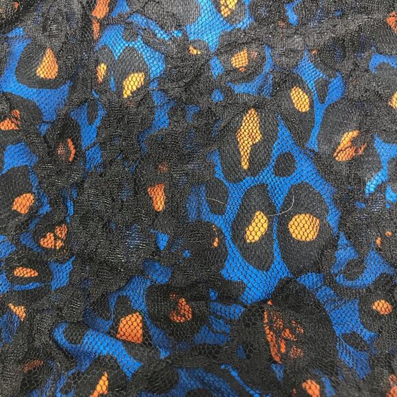 Sinful by Affliction Swimsuit Bikini Bottom Black Blue Orange Lace Size Medium - Picture 5 of 8